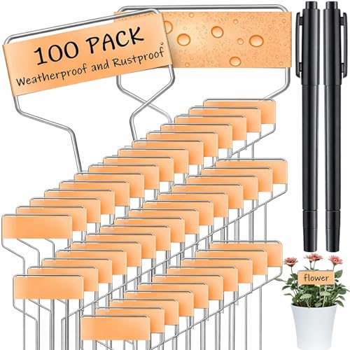 100 Pcs Metal Garden Tags Plant Labels (Copper / 6 Inch)