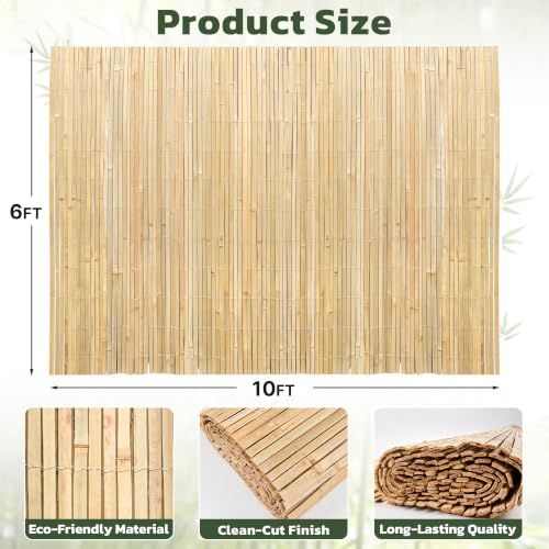 Natural Bamboo Slat Screening (6ft*10ft)