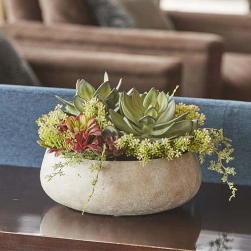 Round Faux Succulent Arrangement