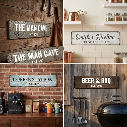 Personalized Dark Wood Sign (Dark Rustic Wood)