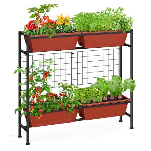 Raised Garden Beds with Legs & Trellis