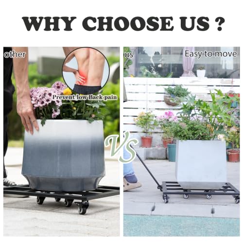 22 Inch Plant Coasters with 360° Swivel Wheels (22in)