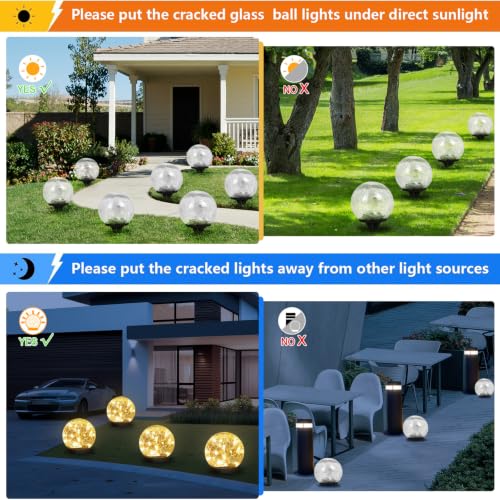 12 Pack 3.9" Solar Garden Lights Outdoor Waterproof (12 Pack / Warm White)