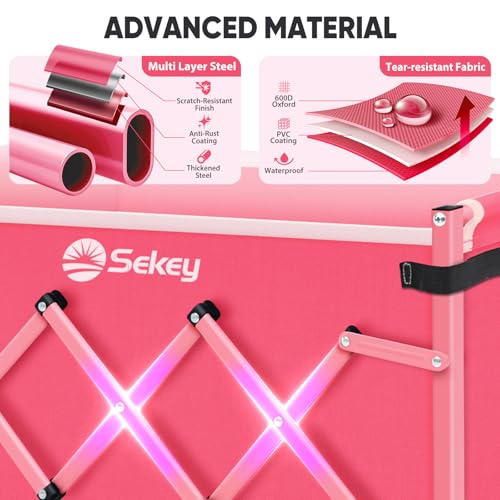 Lightweight Collapsible Wagon (Pink / 220 lbs)
