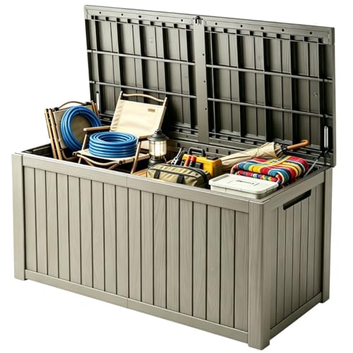 180 Gallon Outdoor Storage Box (Grey / 180GAL)