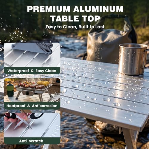 Folding Camping Table (Silver-new)