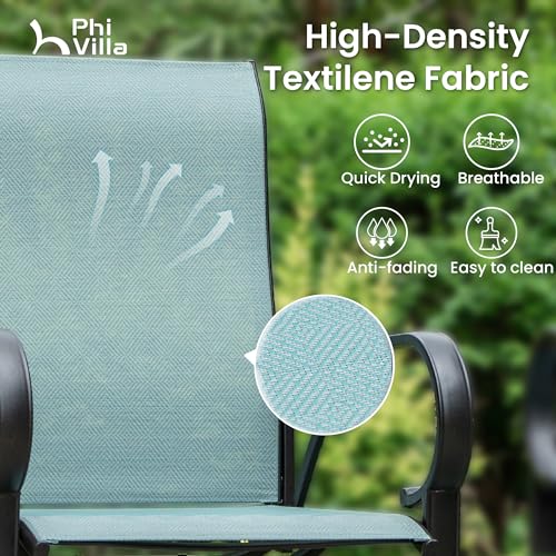 Outdoor Bar Stools Set of 2 (Teal / 2 Piece)