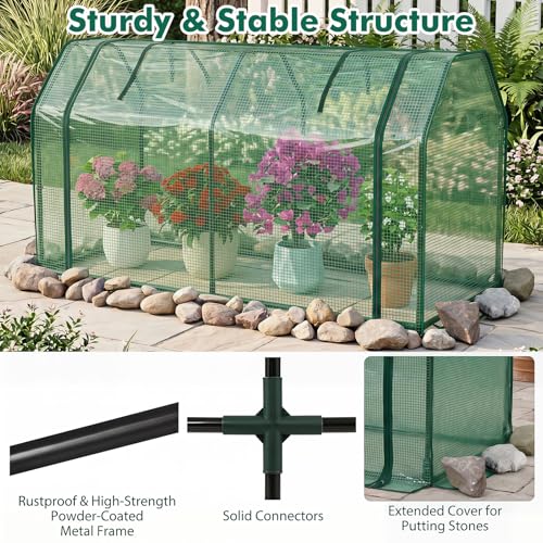 Portable Mini Greenhouse with Roll (Green)
