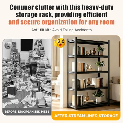 54''H Metal Bookshelf (4-Tier 54''Hx16''Wx16''D)