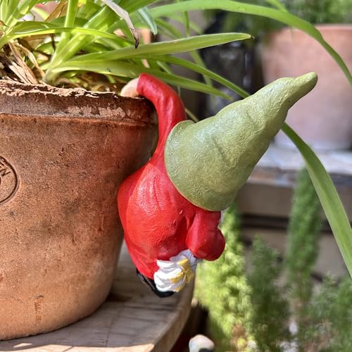 Climbing Gnome Figurines Flower Pot Hugger (Retro)