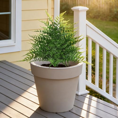 Artificial 2 Pack 23" Fern Topiary Ball Trees with Ground Spike (Fern)