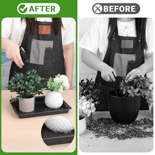3 Packs Plant Tray (11 Inch / Black)