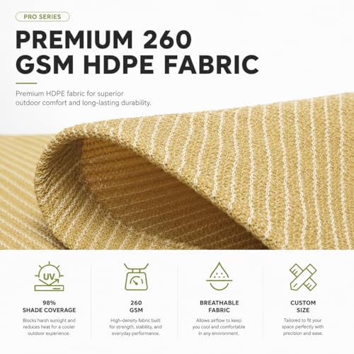 Heavy Duty 35' x 37' Grey Sun Shade Rectangle Pro Ring Customized Size Shade Sail (Gray / 35' x 37' Custom Size)