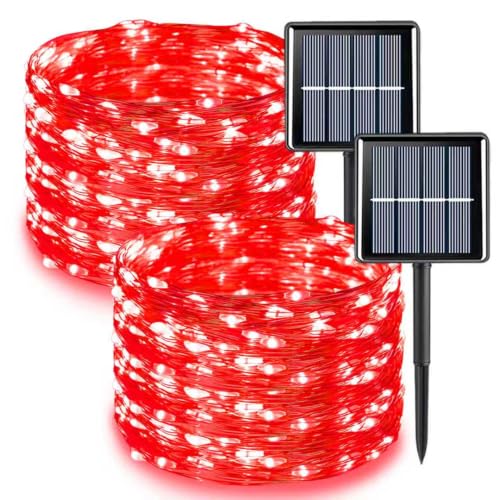 2 Pack Halloween Solar Fairy Lights (Red)