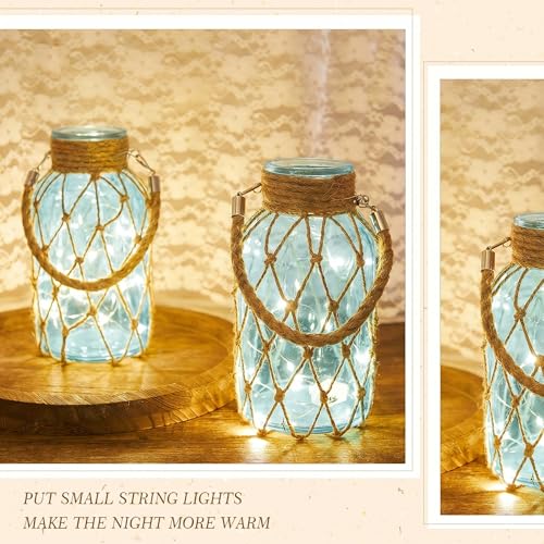 Set of 2 Blue Coastal Glass Vases (Blue / 8 x 4 Inches)