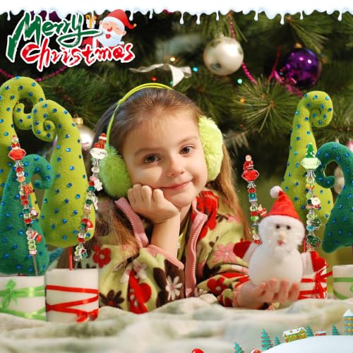110 Pcs Beaded Garden Stake Fairy Wand for Christmas Decoration (Christmas)