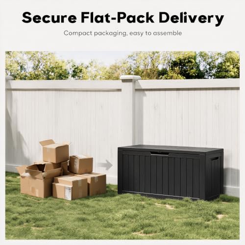 91 Gal Deck Box (91 Gallon / Striped Black)