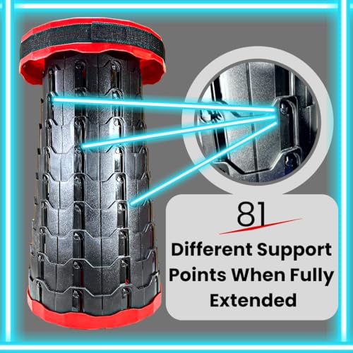 Upgraded for 2025 Premium Telescopic Folding Stool for Adults and Children Outdoor Indoor Portable Collapsible Foldable Fishing Hiking Camping Festivals Seat