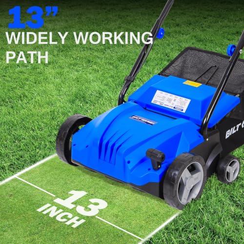 13 inch 12 Amp Electric Dethatcher and Scarifier with Collection Bag