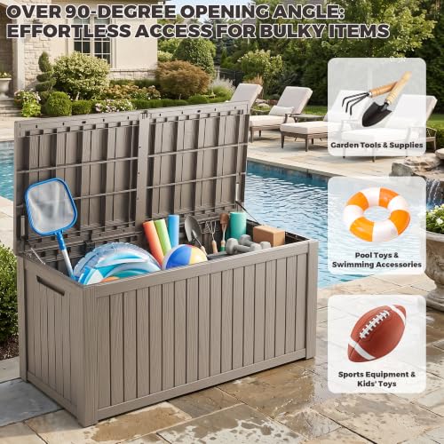 Outdoor Storage Box (Grey / 200 Gallon 3.1 XXL)
