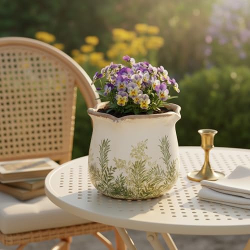 Cottagecore Ceramic Vase and Planter (Cottage Fern)