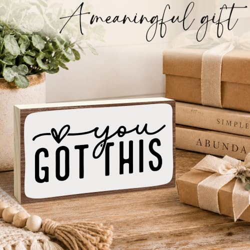 3x5 Encouragement Wooden Block Sign (You Got This-1)