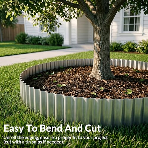 Garden Wide Corrugated Galvanized Steel Landscape Lawn Edging