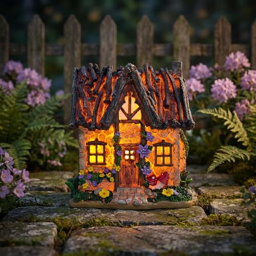 Solar LED Tree House Sculpture (Bird Tree House)