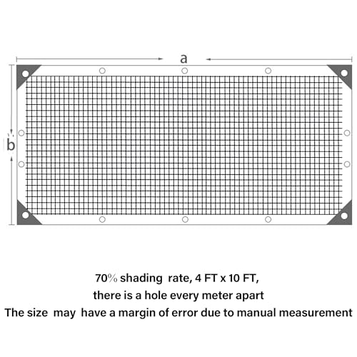 Shade Cloth for Garden (70%-4 FT x 10 FT)