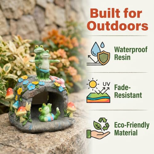 Titanic Frog Splash Block for Gutter Downspout (Frogs-titanic)