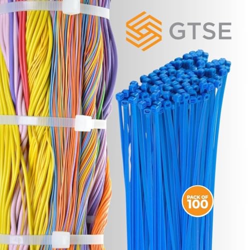 6 Inch Blue Nylon Zip Ties (100 Count)
