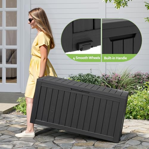 Outdoor Storage Box (Black / 82 Gallon)