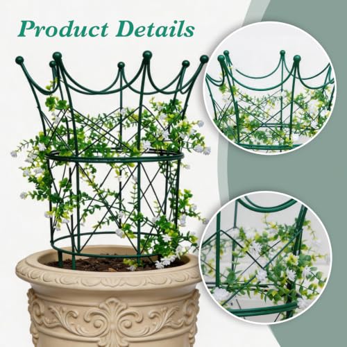22.9" Peony Cage Sturdy Metal Plant Support for Peonies & Dahlias (Green / 22.9"x18.5")