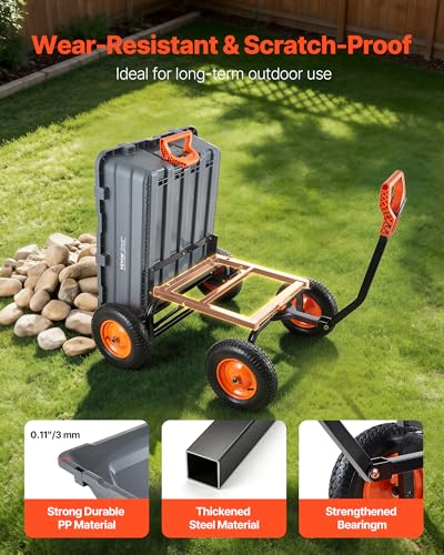 10 Cu.Ft 1500LBS Poly Garden Cart Dump Wagon (Gray)