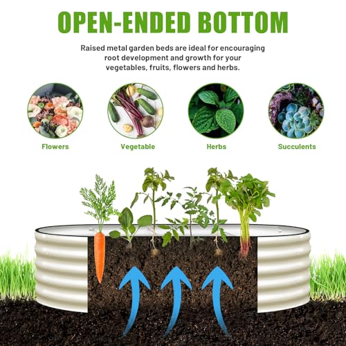 Galvanized Raised Garden Bed (White / 6x3x1.5 ft)
