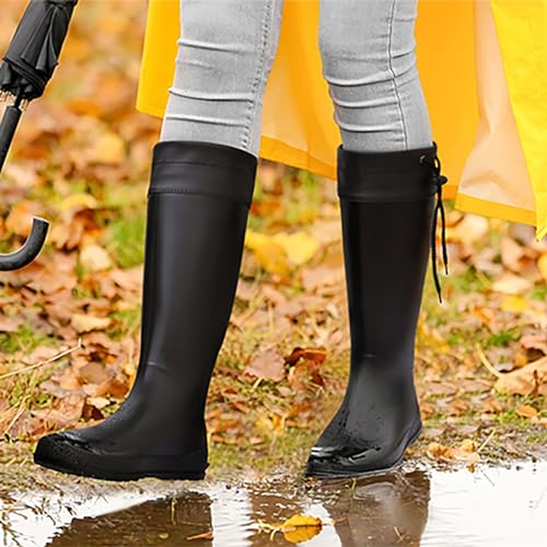 Women's Packable Tall Rain Boots Ultra Lightweight Garden Boots