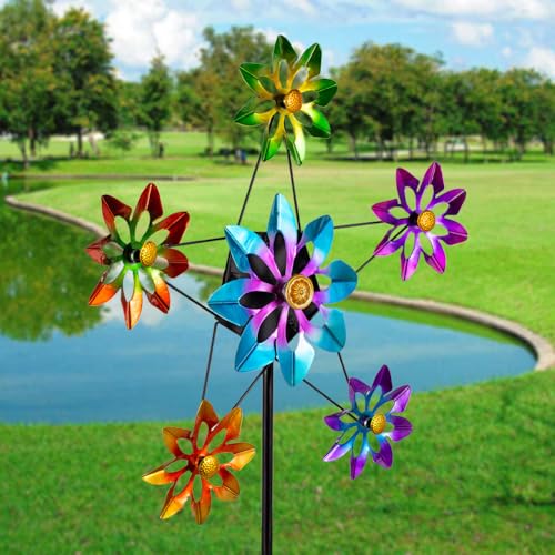 Outdoor Kinetic Wind Spinner (Flower)