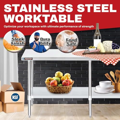 24x84 Stainless Steel Work Table (24" x 84" / Standard Table)