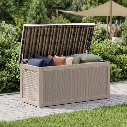 325 Gallon Outdoor Storage Box Waterproof (Grey / 325 Gallon)