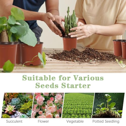 100 Pcs Plant Nursery Pots (100 Count)