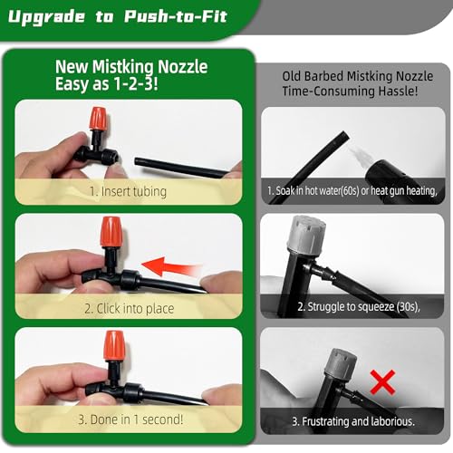 10PCS Push to (10PCS Drip Irrigation Micro Spray Emitters)