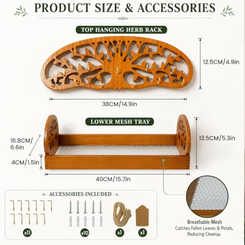 Herb Drying Rack Hanging (Herb Drying Rack-mesh Tray)