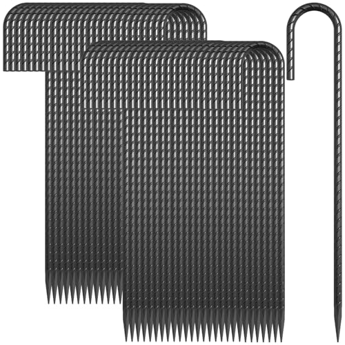 12 Inch J Hook Rebar Stakes 32 Pcs (Black / 12 inch)