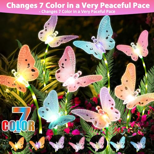 Solar Lights Outdoor Decorations Waterproof Solar Garden Lights (2 Count)