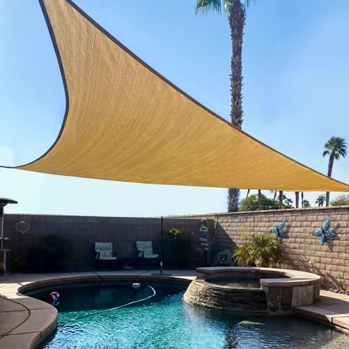 12'x12'x17' Sun Shade Sail Sand Curved Triangle (Sand / 1 2' X 1 2' X 1 7')