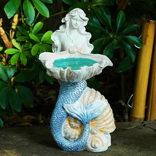 12" Mermaid Solar Night Garden Light (Blue Multi)