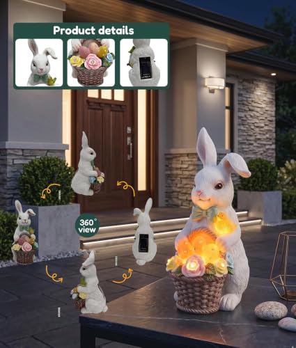 Solar Rabbit Garden Statue (Bunny)