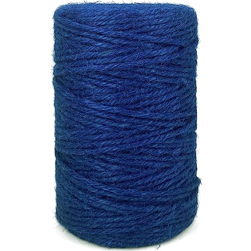 Royal Blue 2.5mm Jute Twine 328 Feet Heavy Duty Garden Twine String for Gardening Plant Crafts and Decorative Projects (328 Foot)