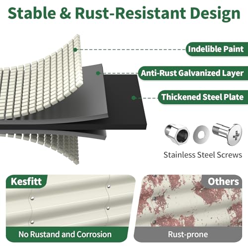 Raised Garden Bed (Pearl White / 8x2x1.5FT)
