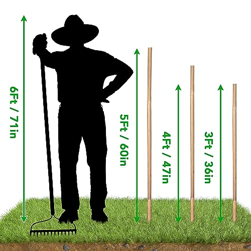 75 Pack 4ft Garden Bamboo Stakes for Plant Support (75 Count)